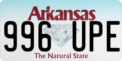 AR license plate 996UPE