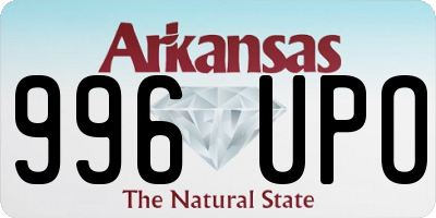 AR license plate 996UPO