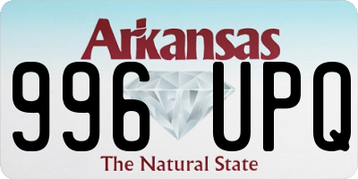 AR license plate 996UPQ