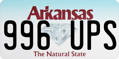 AR license plate 996UPS