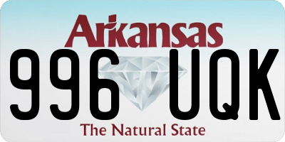 AR license plate 996UQK