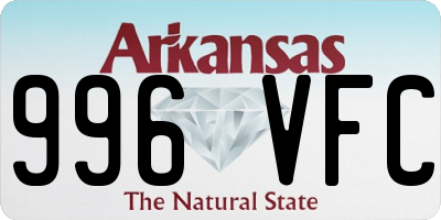 AR license plate 996VFC