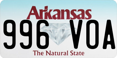 AR license plate 996VOA