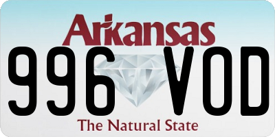AR license plate 996VOD