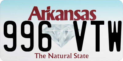 AR license plate 996VTW