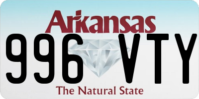 AR license plate 996VTY