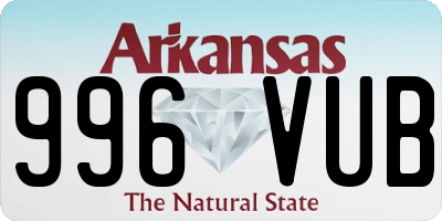 AR license plate 996VUB
