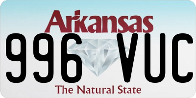 AR license plate 996VUC