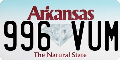 AR license plate 996VUM