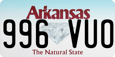 AR license plate 996VUO