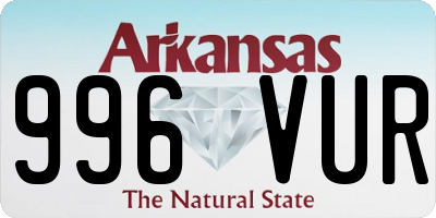 AR license plate 996VUR