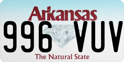 AR license plate 996VUV