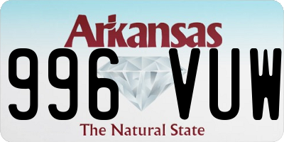 AR license plate 996VUW