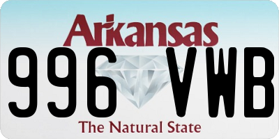 AR license plate 996VWB