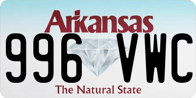 AR license plate 996VWC