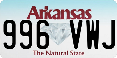 AR license plate 996VWJ