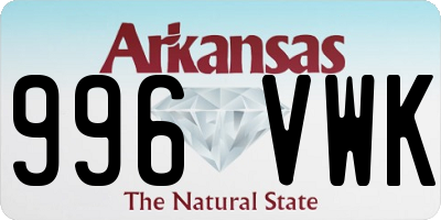 AR license plate 996VWK