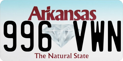 AR license plate 996VWN