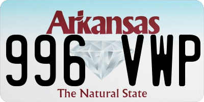AR license plate 996VWP