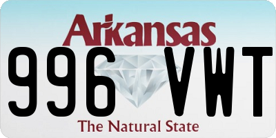 AR license plate 996VWT