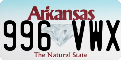 AR license plate 996VWX