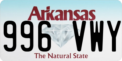 AR license plate 996VWY