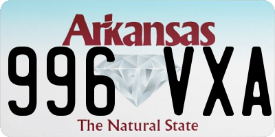AR license plate 996VXA