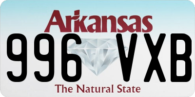 AR license plate 996VXB