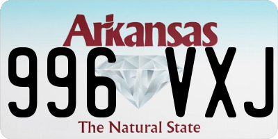 AR license plate 996VXJ
