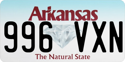 AR license plate 996VXN