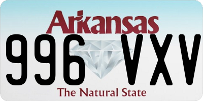 AR license plate 996VXV