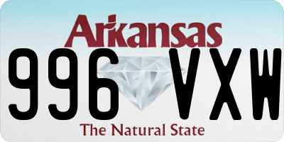 AR license plate 996VXW