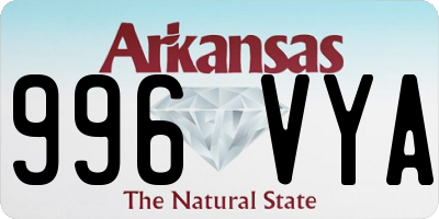 AR license plate 996VYA