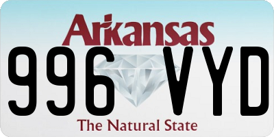 AR license plate 996VYD