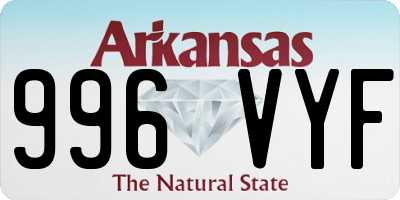 AR license plate 996VYF