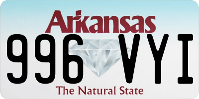 AR license plate 996VYI