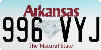 AR license plate 996VYJ