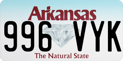 AR license plate 996VYK