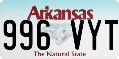 AR license plate 996VYT