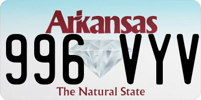 AR license plate 996VYV