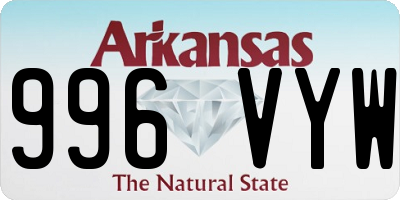 AR license plate 996VYW