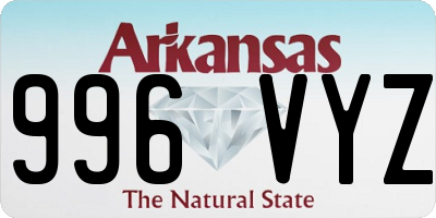 AR license plate 996VYZ