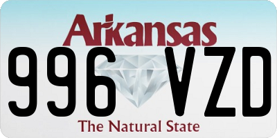 AR license plate 996VZD