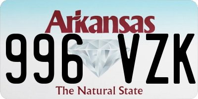 AR license plate 996VZK