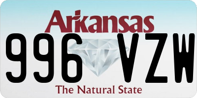 AR license plate 996VZW