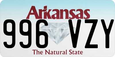 AR license plate 996VZY
