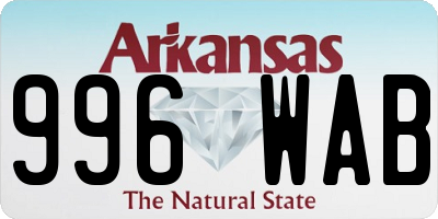 AR license plate 996WAB