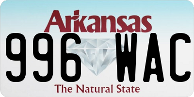AR license plate 996WAC