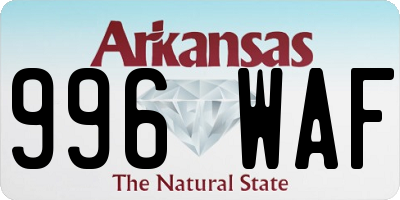 AR license plate 996WAF
