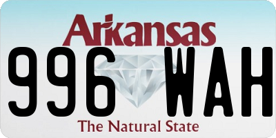 AR license plate 996WAH